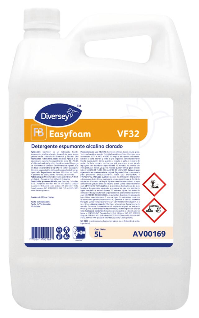 EASYFOAM VF32 4x5L - Detergente espumante alcalino clorado